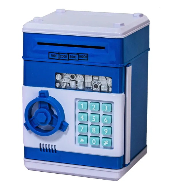 Електронна дитяча скарбничка-сейф із кодовим замком 1511 Синя Одеса - фото 1