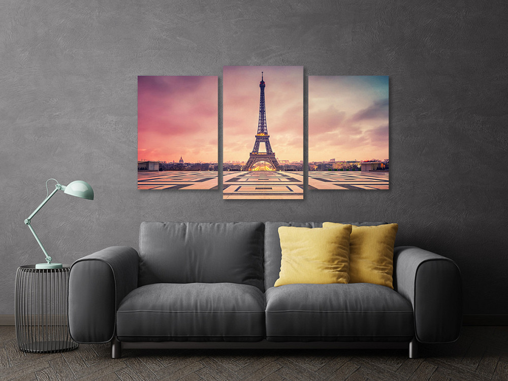 Модульная картина в гостиную / спальню  Ейфелева вежа Art-651_3 70x130 см Киев - изображение 3