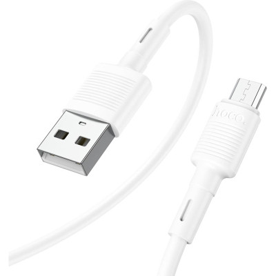 Дата кабель USB 2.0 AM to Micro 5P 1.0m 2.4A PVC X83 white HOCO (6931474770899) Винница - изображение 1