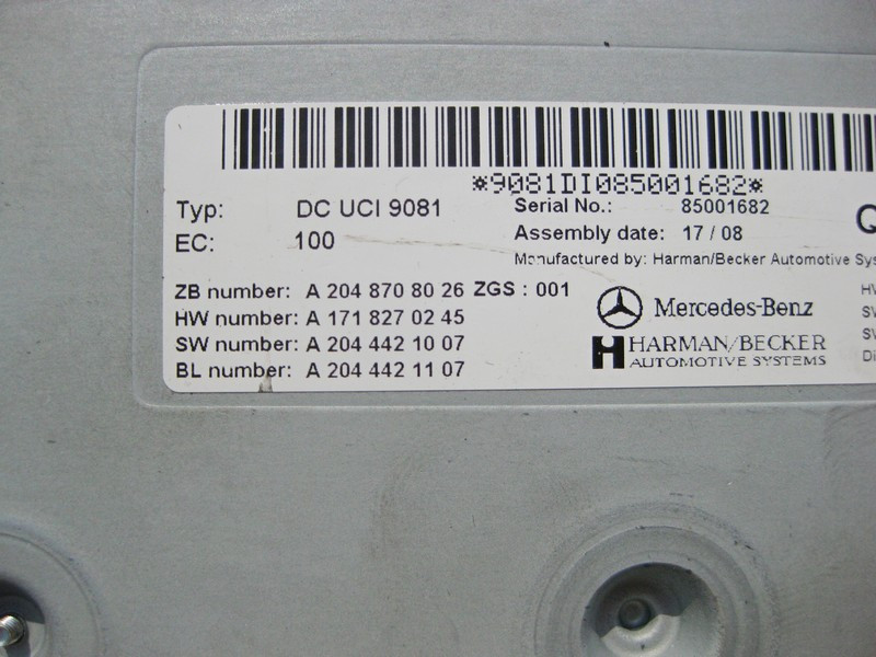 Mercedes-Benz  A2048708026 Мультимедійний інтерфейс GL X164 C-Class W204 CLS C219 CLC C203 S-Class W221 E-Class W212 Одеса - фото 3