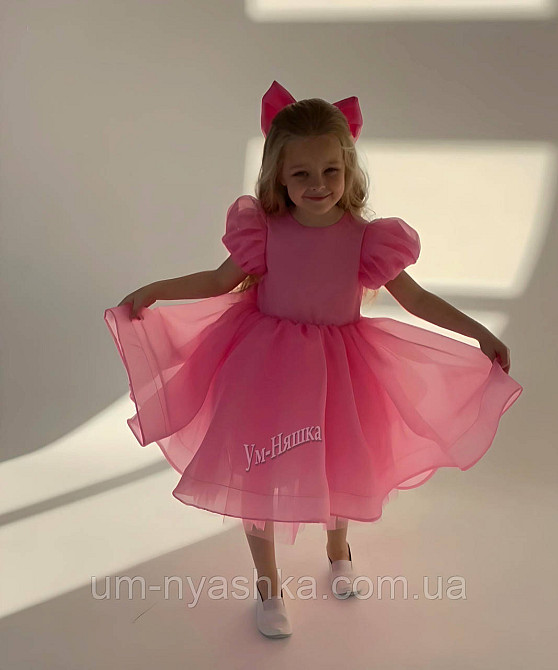 Бордовое платье пышное из шифона с бантом Кривой Рог - изображение 9