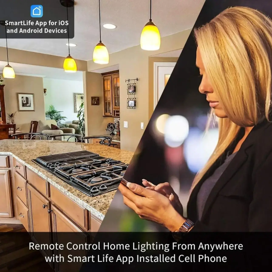 Умная светодиодная Wi-Fi лампочка AISIRER 9W (60W) E26, Smart Home, Голосовое управление, Alexa/Google/Siri Киев