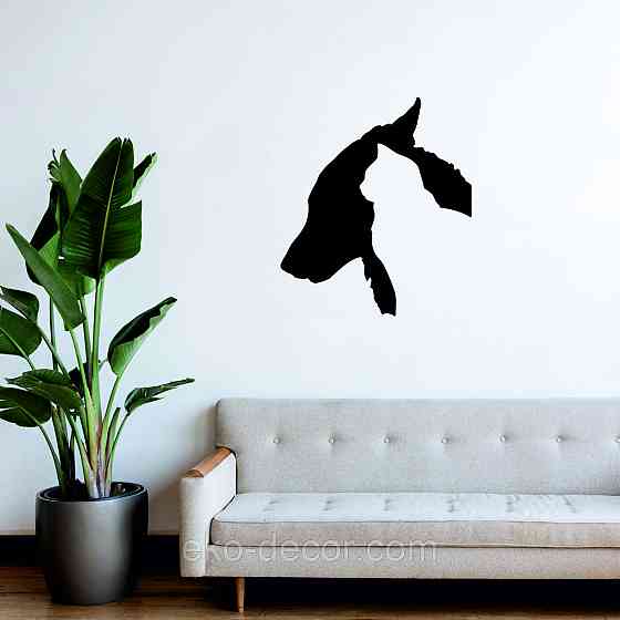 Декоративне настінне Панно «Кіт та Собака», Декор на стіну 110*95 см, Чорний Київ