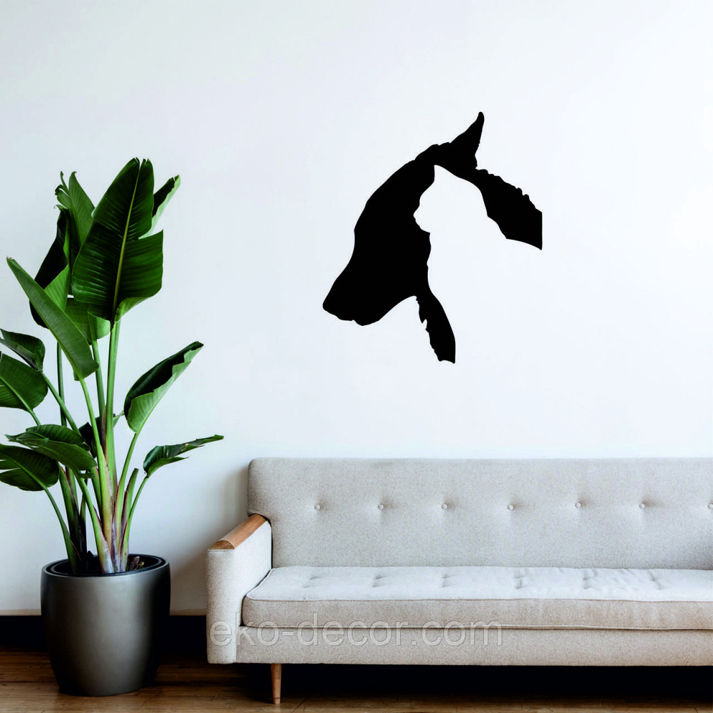 Декоративне настінне Панно «Кіт та Собака», Декор на стіну 110*95 см, Чорний Київ - фото 1