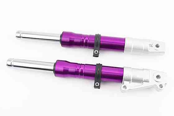 Амортизатор передній (пір'я), к-кт 2шт Honda DIO, 370мм (під диск. торм.) Фіолетовий Київ