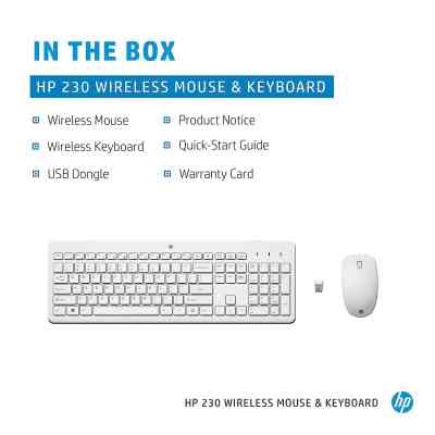 Комплект HP 230 Wireless UA White (3L1F0AA) Вінниця