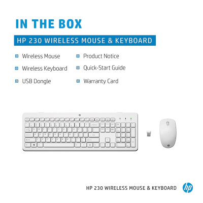 Комплект HP 230 Wireless UA White (3L1F0AA) Винница - изображение 5