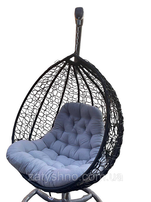 Ротангове крісло кокон з подушкою Київ - фото 4