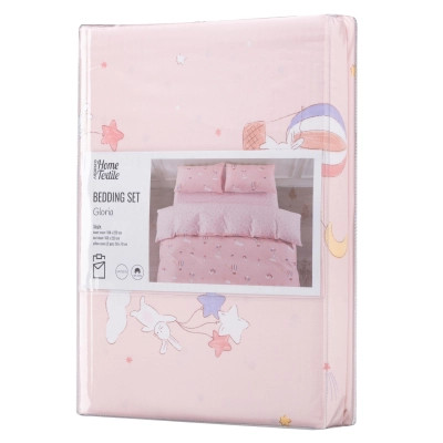 Постельное белье Ardesto Gloria сатин радость, розовый полуторный евро 160х220 (ART1622RP) Винница - изображение 1