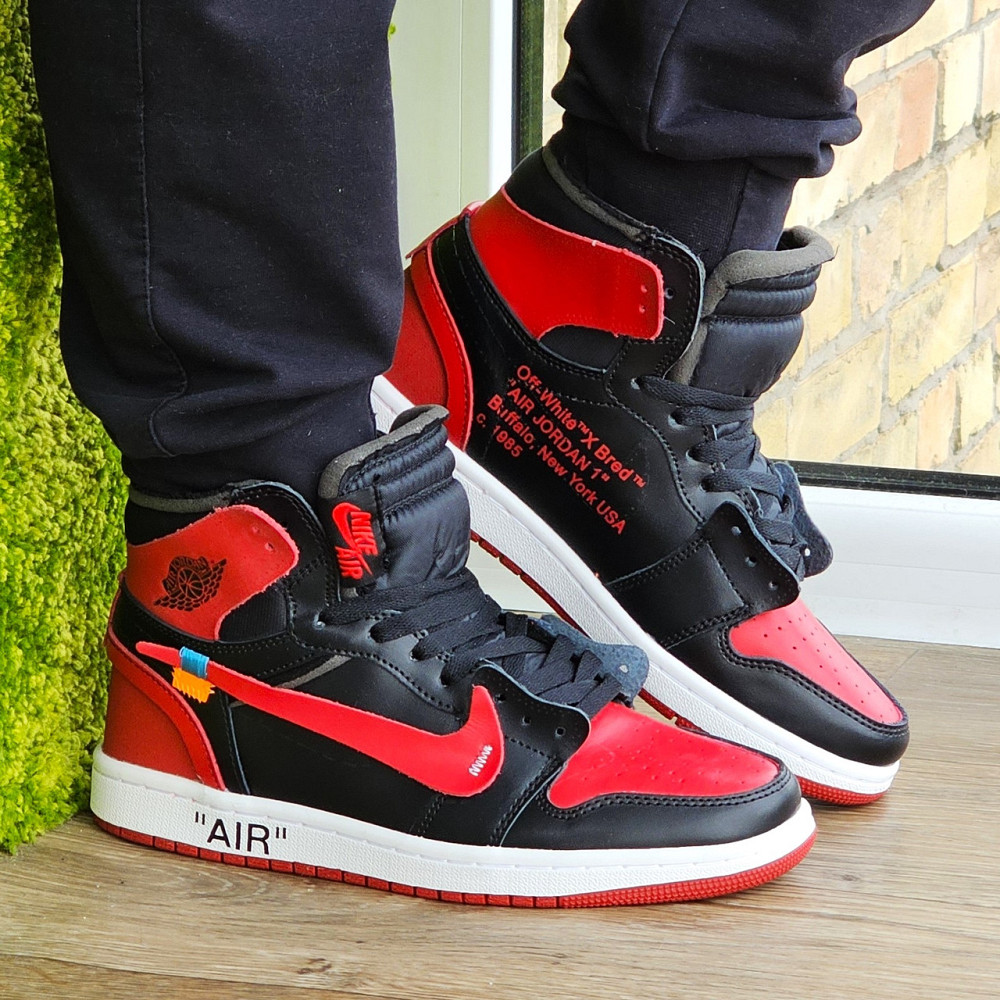 Кросівки Nike AIR Jordan Червоні Чоловічі Чорні Джордани Високі Найк (розміри: 41,42,43,44,45) Дніпро - фото 8