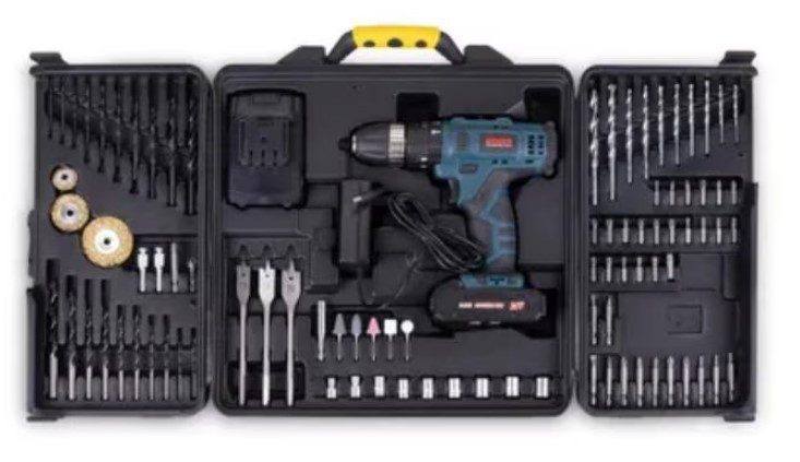 SR-040 Набор Аккумуляторных Шуруповертов 24V с 2 АКБ, Быстрой Зарядкой и 94 Аксессуарами в Кофре (18+1 режим) Одесса - изображение 4