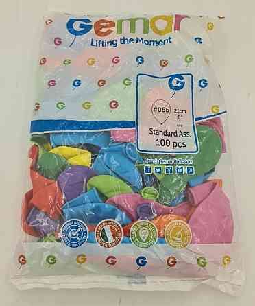 Повітряні кульки асорті пастель 8" (21 см) 100 шт (1 пач.) Харків