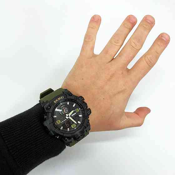 Військові годинники для ВСУ SKMEI 1586AG, Водонепроникні наручні електронні годинники для чоловіків LE-88 Івано-Франківськ