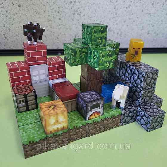 Конструктор магнитный Minecraft 58 магнитных блоков база возле речки с фигурками героев Dream World LZCK 020 Хмельницкий