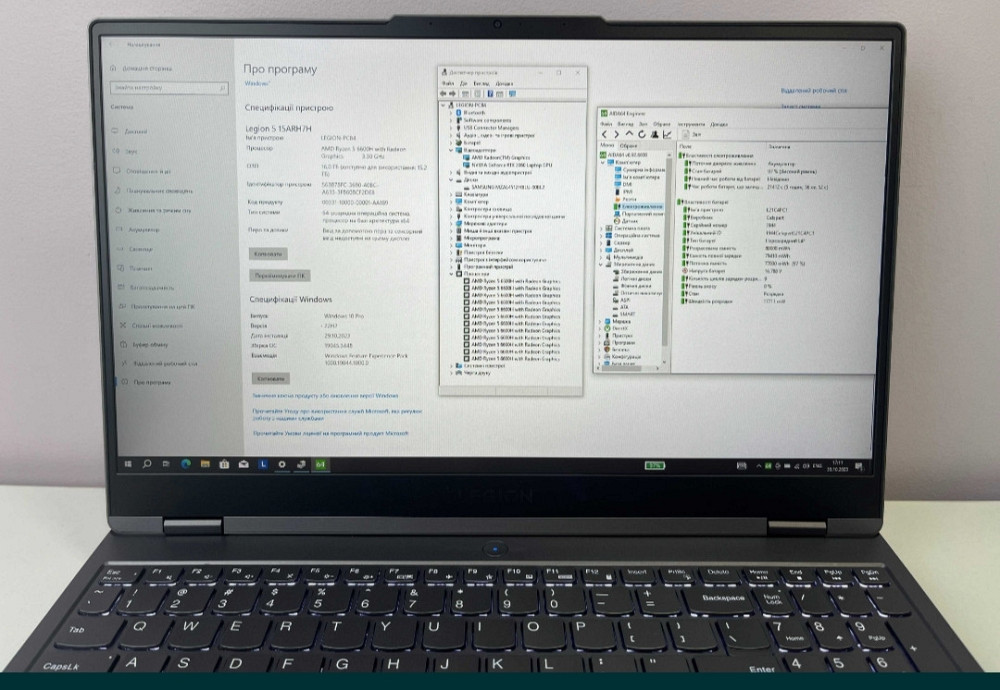 Ноутбук: Legion Ryzen 5 6600H, RTX 3060 140W, RAM 16 Gb, DDR5, SSD 512Gb. Київ - фото 8