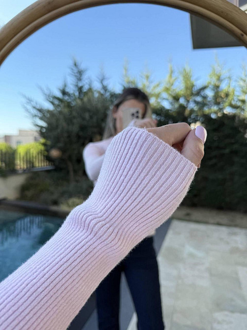 Жіночий базовий светр з оригінальною декорацією в вигляді сердечка + стрази машинна вʼязка Одеса - фото 3