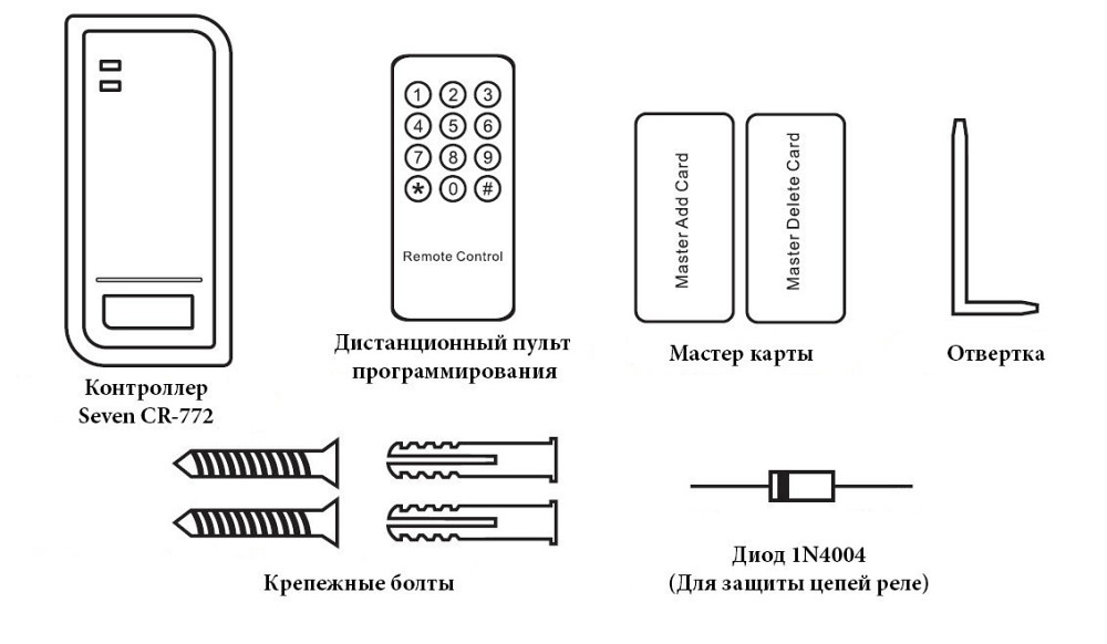 Контролер доступу + зчитувач SEVEN CR-772w EM-Marin Київ - фото 11