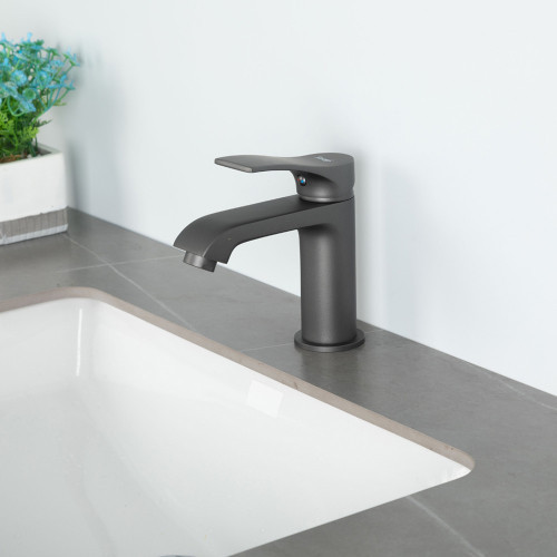 Змішувач для умивальника Frap F1075-9 графіт Київ - фото 4