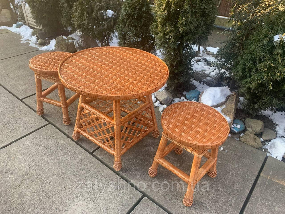 Мебель плетеная с 4 табуретками и круглым столом Киев - изображение 10