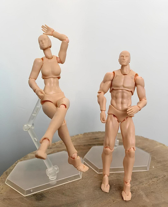 Рухливі фігурки RESTEQ, манекен людини. Статуетки для художника з підставкою 13см, шарнірні фігурки Київ - фото 5