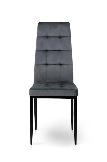 Стілець Айс, чорний/велюр темно-сірий Киев - изображение 2