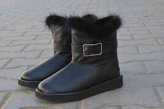 Угги жіночі YDG-bellini 1833 чорні (зима, шкіра натуральна) (1714) 36 Коломыя