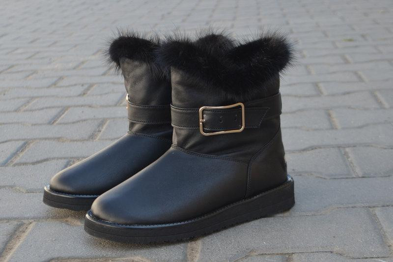 Угги жіночі YDG-bellini 1833 чорні (зима, шкіра натуральна) (1714) 36 Коломыя - изображение 1