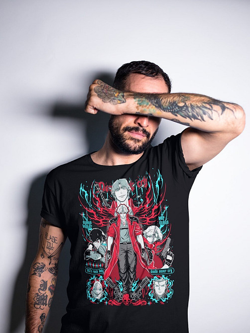 Футболка для мальчика аниме Виргил Девил Триггер Май оверсайз (рост от 165 до 180 ) Черний AnimeJ0537m Днепр - изображение 2