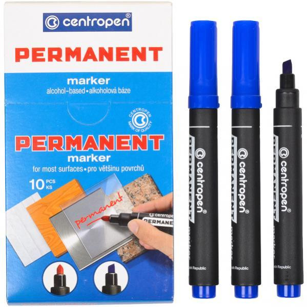 Маркер перманентний "Centropen" 8576 синій (клиноподіб.) 1-4,6 мм, шт Київ - фото 1