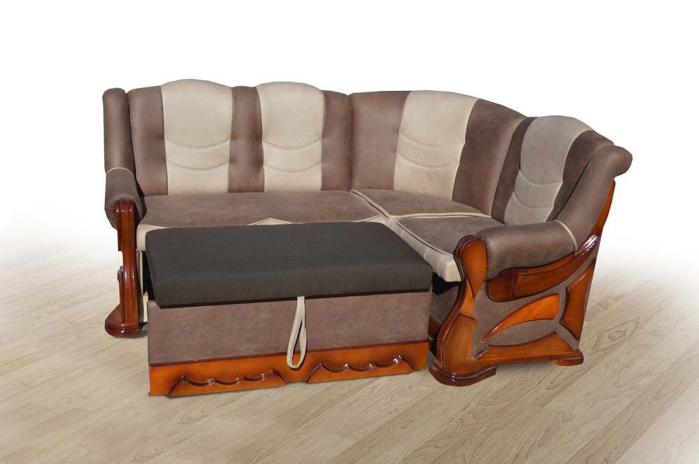 М"який куток розкл.Візит 175*130(Brown+Beig) горіх Днепр - изображение 1