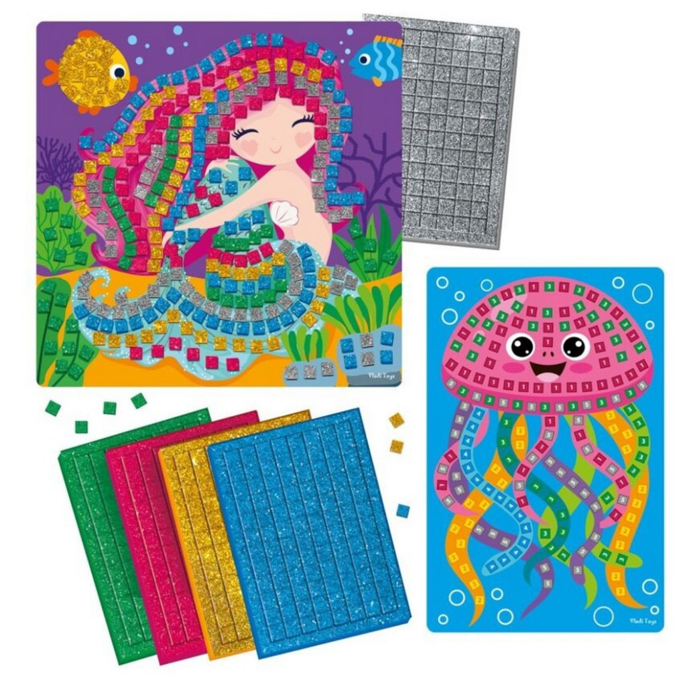 Набір для творчості зі блискучою мозаїкою "Русалонька та Медуза" VT4511-13 Вінниця - фото 2