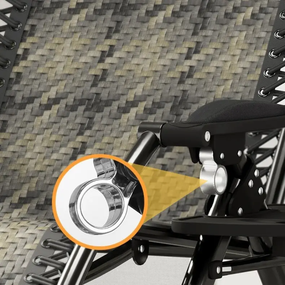 Розкладне крісло-шезлонг Zero Gravity WCG S-10 з ротангу з підголовником і підставкою Київ