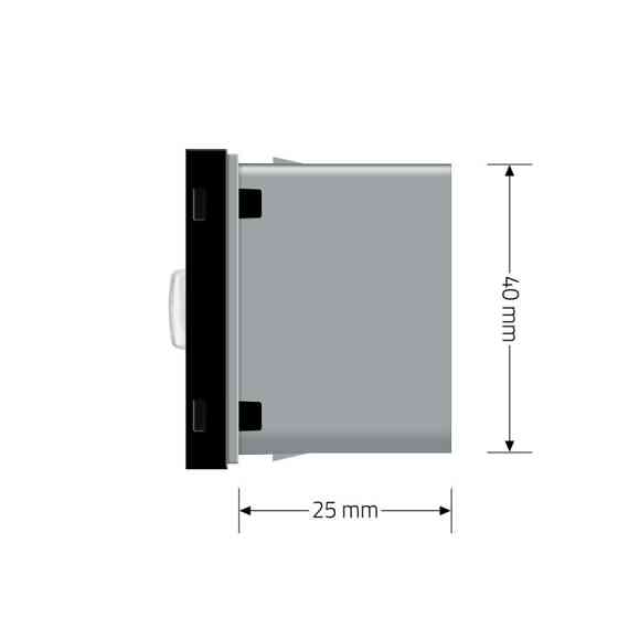 Механізм датчик присутності та руху з сенсорним вимикачем Livolo чорний (VL-FCU-2BP) Коломыя