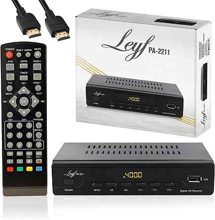 Цифровой кабельный ресивер LEYF PA-2211 DVB-C/C2 DVB-T2 Full HD HDMI USB SCART чёрный Киев