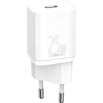 Зарядний пристрій Baseus 1xUSB 25W (USB-C) + Cable Type-C white (TZCCSUP-L02) Вінниця