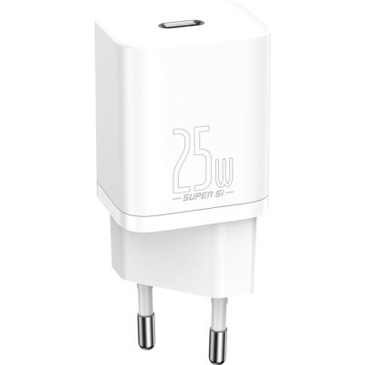 Зарядний пристрій Baseus 1xUSB 25W (USB-C) + Cable Type-C white (TZCCSUP-L02) Вінниця - фото 1