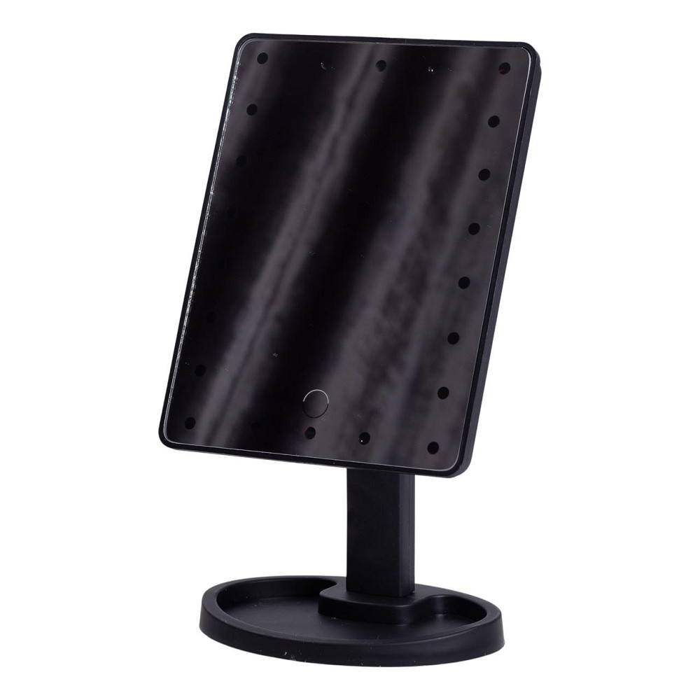 Настільне дзеркало з підсвічуванням 22 LED для макіяжу 21х16 см прямокутне на ніжці USB Чорне HP-10-4AB Коломыя - изображение 4