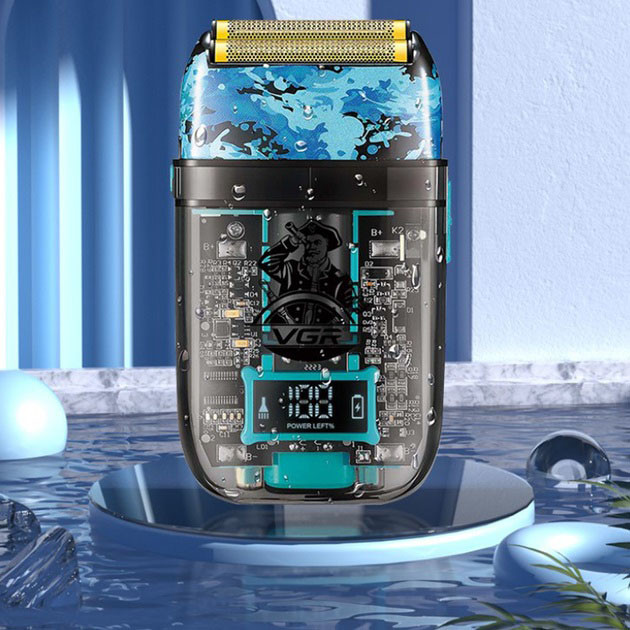 Портативна чоловіча професійна бритва VGR, Електричне бездротове гоління, Бритва професійна для гоління WJ-52 Львів - фото 11