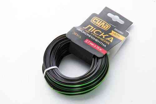 Ліска для тримера двухкомпонентна 2,4мм зірка 15м СИЛА Київ