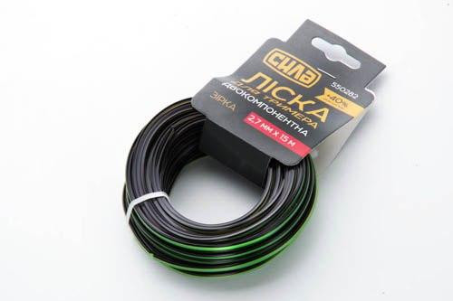 Леска для триммера двухкомпонентная 2,4мм звезда 15м СИЛА Киев - изображение 1