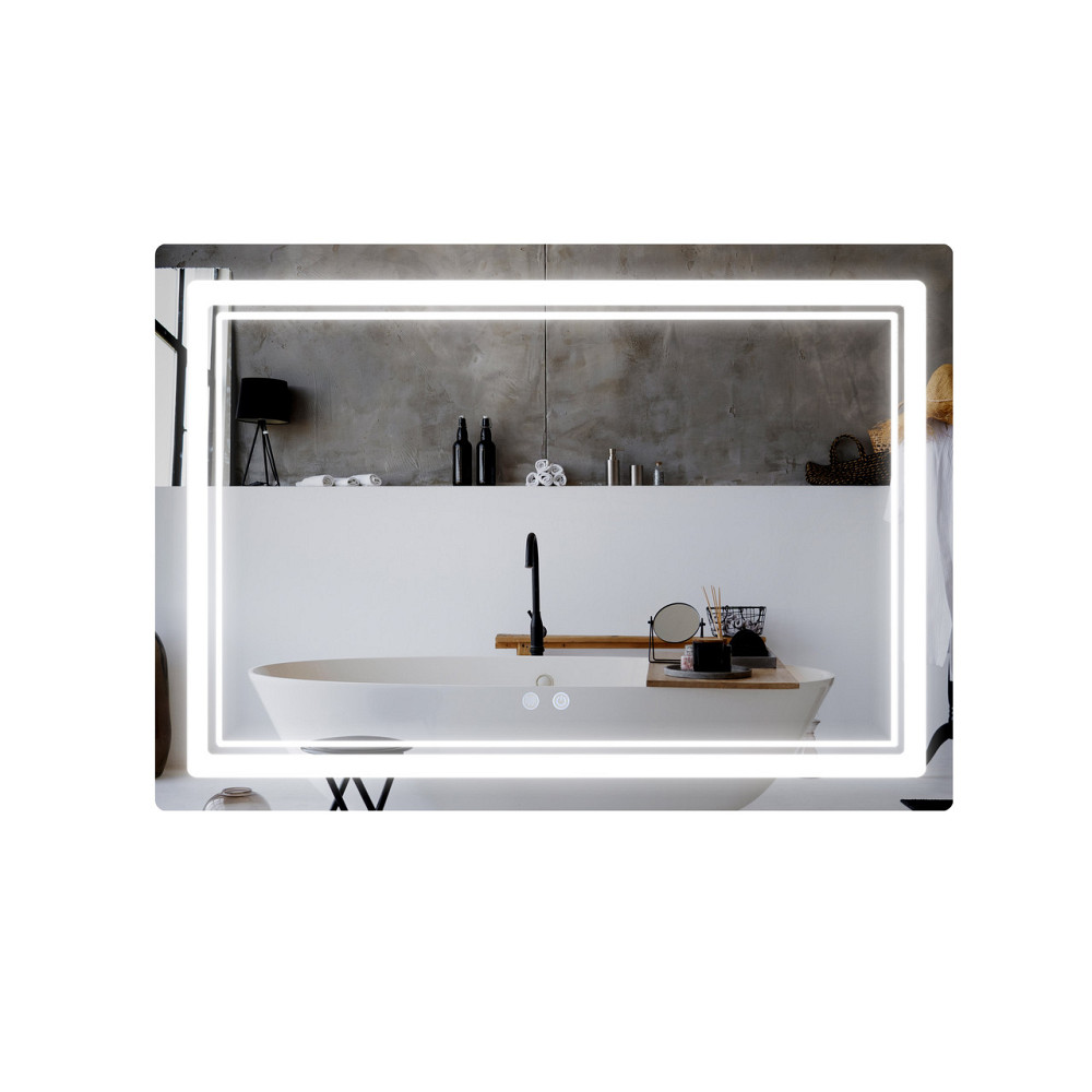 Дзеркало Qtap Cardinal (CA2) 1200х800 з LED-підсвіткою Touch, з антизапотіванням, з димером, темп. кольору (3000-6500K) Київ - фото 1