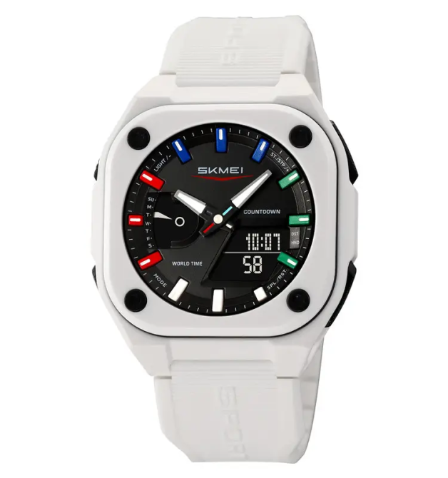 Часы мужские наручные спортивные Skmei 2328 (Белый) Винница - изображение 1