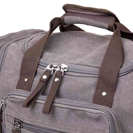Дорожная сумка текстильная Vintage 20665 Серая Киев