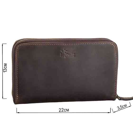 Чоловічий клатч SHVIGEL 11083 шкіряний Коричневий Київ