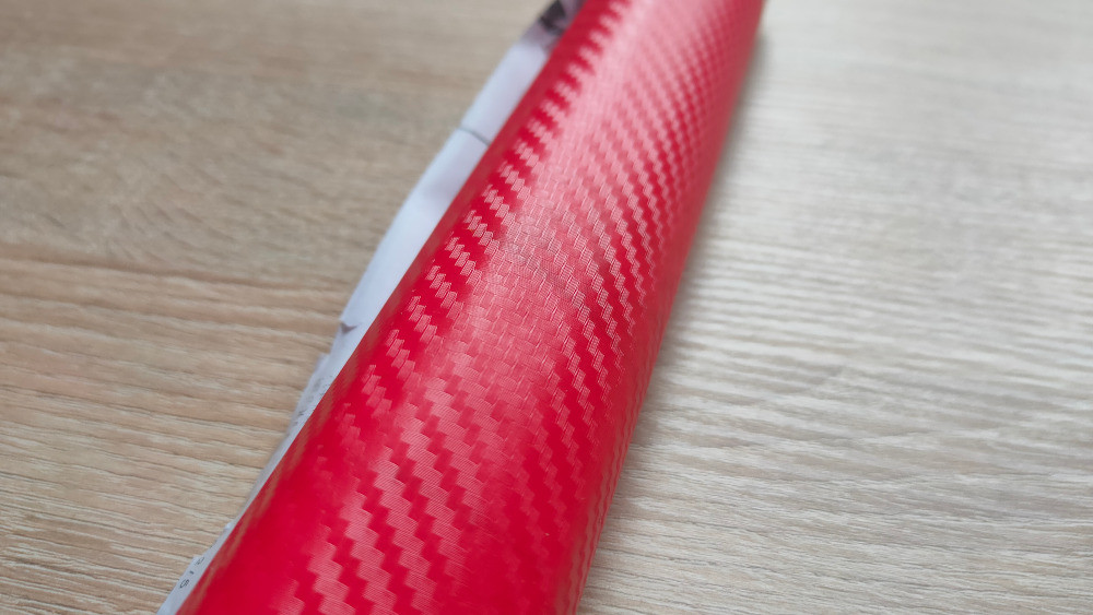 Карбоновая пленка красная 122х29.5 см авто наклейк Киев - изображение 8