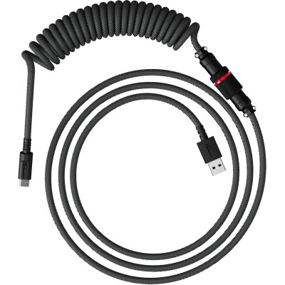 Дата кабель USB 2.0 AM to USB-C 1.37m coiled gray-black HyperX (6J679AA) Вінниця - фото 1