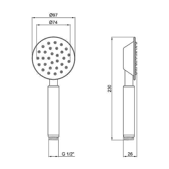 Лійка для душу Kroner KRP Edelstahl Klassisch - ESG700 Київ