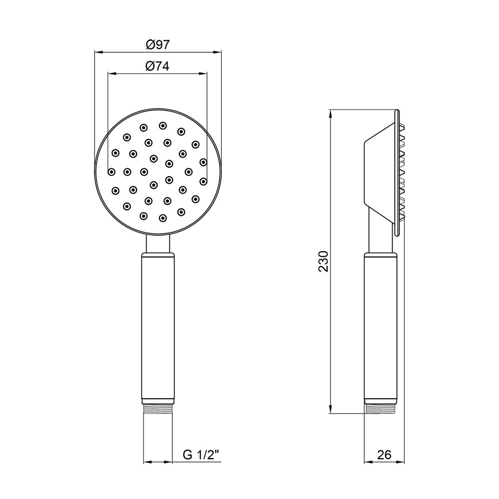 Лійка для душу Kroner KRP Edelstahl Klassisch - ESG700 Київ - фото 2