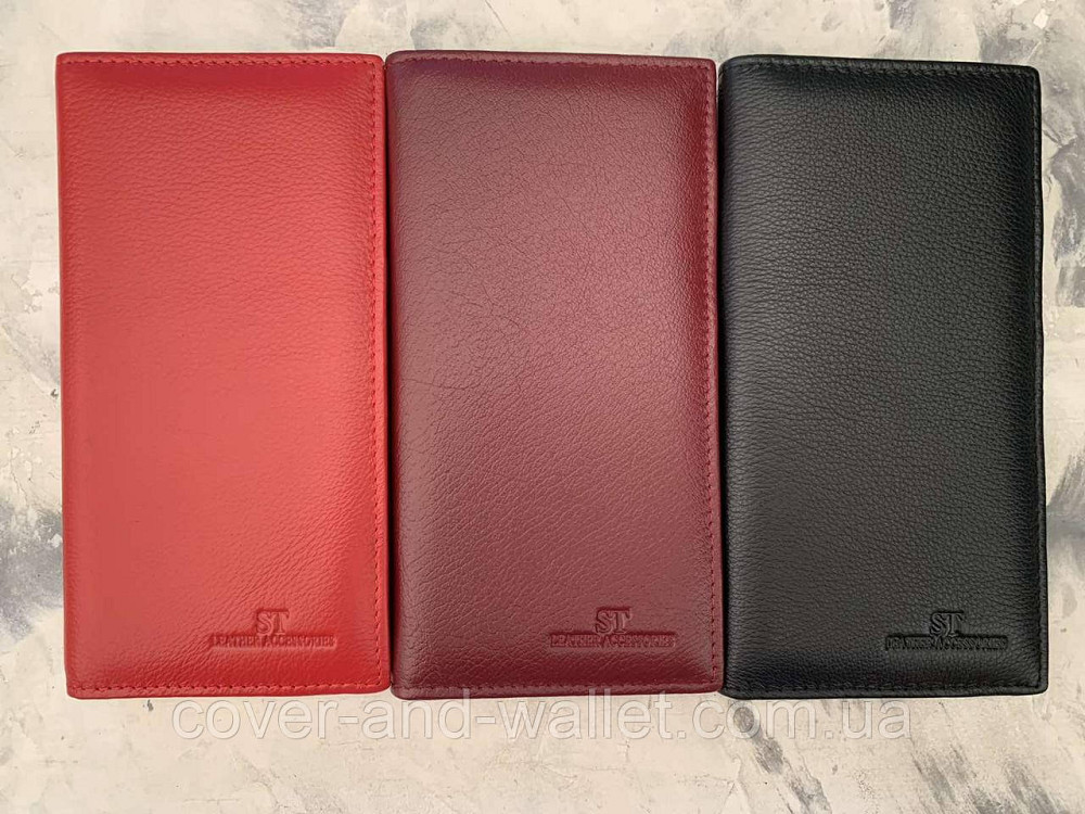 Мужской кожаный кошелек купюрник на магнитах черного цвета ST 152 Киев - изображение 10