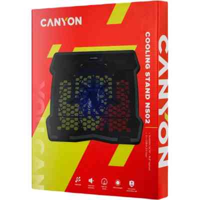 Підставка до ноутбука Canyon NS02, 10-15.6 laptop, single fan with 2x2.0 USB hub (CNE-HNS02) Вінниця